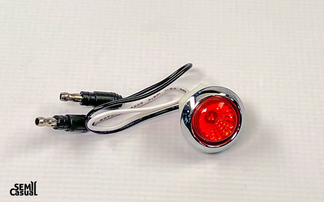 Trux Mini Button 3/4″ Red Marker LED Light with Reflector & Silicone Lock Ring