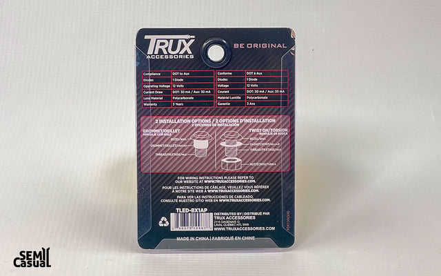 Mini Button Dual Revolution Amber to Purple LED Light with Reflector – 3/4”