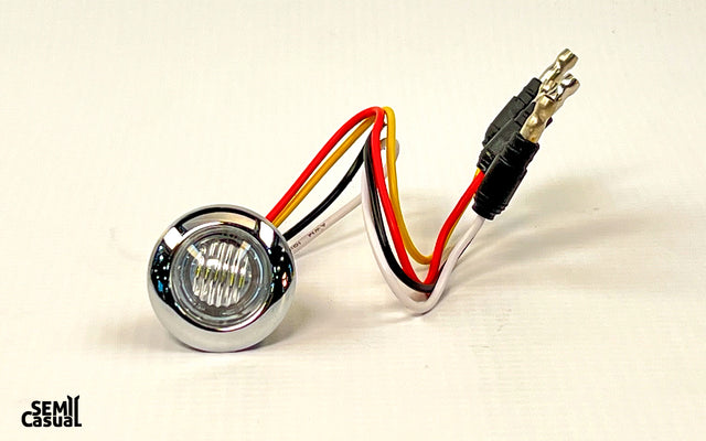 Trux Mini Button Dual Revolution Red Stop, Turn & Tail to White Back-Up LED Light