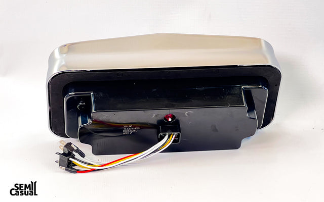 Trux Universal LED Projector Headlight Assembly with Optional Backlit Auxiliary – Chrome (Passenger Side)