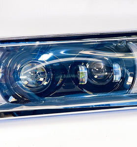 Trux Universal LED Projector Headlight Assembly with Optional Backlit Auxiliary – Black (Driver Side Only)