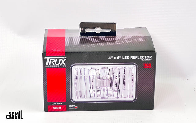 Trux 4″ x 6″ LED Reflector Headlight – Low Beam | 1100 Lumens