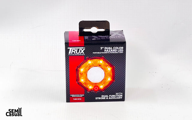 Trux 3” Dual Color LED Hazard Light – Amber/White