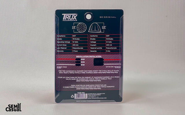 Trux Amber Watermelon LED Clearance & Marker Light – 19 Diodes