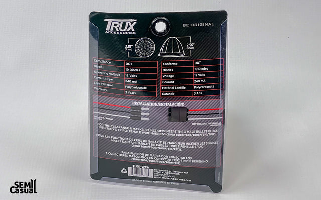 Trux Clear Amber Watermelon LED Clearance & Marker Light – 19 Diodes