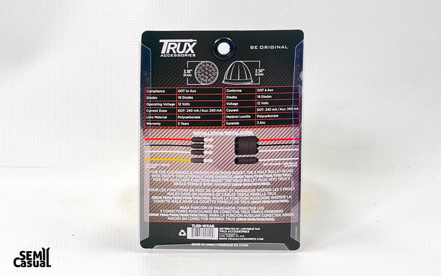 Trux Amber Clearance & Marker to Blue Auxiliary Watermelon LED Light – 19 Diodes