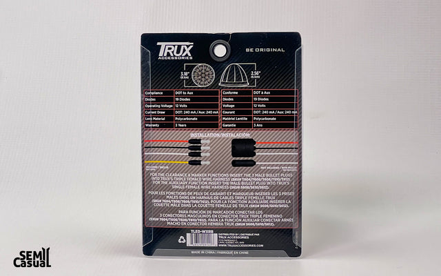 Trux Accessories Red Clearance & Marker to Blue Auxiliary Watermelon LED Light – 19 Diodes