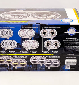 359 UP Headlight Assembly with Halogen Bulbs & 304 SS Housing- Passenger Side