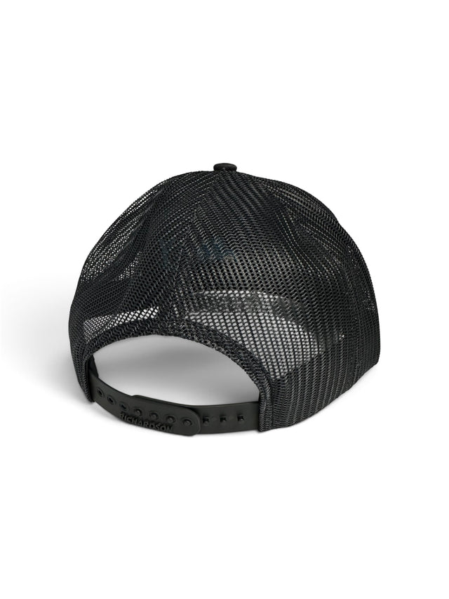 SEMI CASUAL Logo Snapback Black Trucker Cap Black with Blue Logo