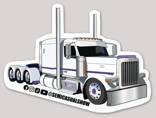 Berrys's Purple Stripe Tri-Axle Sticker