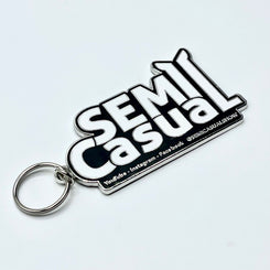 SEMI CASUAL Keychain Die Cut Metal Logo