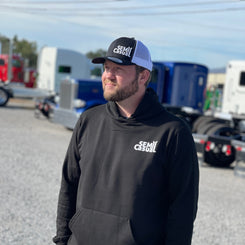 SEMI CASUAL HOODIE, LONG SLEEVE PULLOVER, BLACK