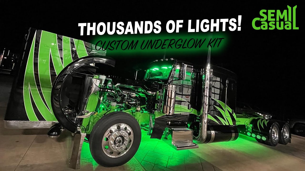 Video Thumbnail: This truck is absolutely WILD! - 2021 Peterbilt 389 Light Show