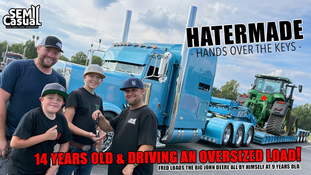 14 year old drives an oversized load, Hatermade hands over the keys ...