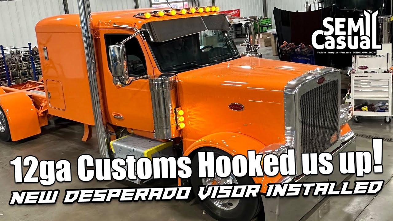 Video Thumbnail: Custom Visor install - Peterbilt 589